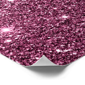 エレガントブルゴーニュ抽象芸術ガーリーグリッター ポスター (角)