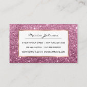 エレガントブルゴーニュ抽象芸術ガーリーグリッター ロイヤリティカード (裏面)