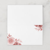 エレガントブルゴーニュ水カラーバラ結婚ズ プレイスカード (外部開封)