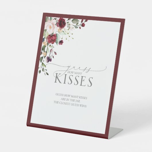 エレガントブルゴーニュ水カラーフローラ数キス 台座サイン (正面)