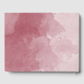 エレガントブルゴーニュ水カラーモノグラム結婚ズ ゲストブック (裏面)