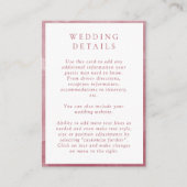 エレガントブルゴーニュ水結婚色の詳細 エンクロージャーカード (正面)