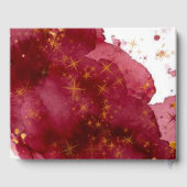 エレガントブルゴーニュ白と金ゴールドアゲート結婚ズ ゲストブック (裏面)