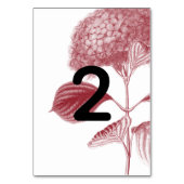 エレガントブルゴーニュ結婚アジサイ テーブルナンバー (裏面)