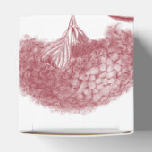 エレガントブルゴーニュ結婚アジサイ フェイバーボックス (上部)