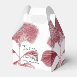 エレガントブルゴーニュ結婚アジサイ フェイバーボックス