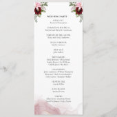 エレガントブルゴーニュ結婚ー花 プログラム (裏面)