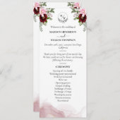 エレガントブルゴーニュ結婚ー花 プログラム (正面/裏面)