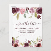 エレガントブルゴーニュ花フローラ 案内ポストカード (正面/裏面)