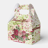 エレガントブルゴーニュ赤素朴バラカントリーウェディング フェイバーボックス (裏面サイド)