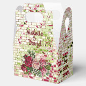 エレガントブルゴーニュ赤素朴バラカントリーウェディング フェイバーボックス (オープン)