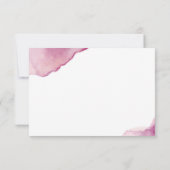 エレガントブルゴーニュ赤面、食事オプション付き/なし 出欠カード (裏面)