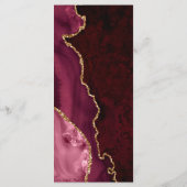 エレガントブルゴーニュ金ゴールドアガテグリーン結婚ズ メニュー (裏面)