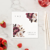 エレガントブルゴーニュ金ゴールド結婚ズ スタンダードカクテルナプキン (インサイチュ)