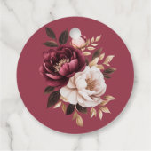 エレガントブルゴーニュ金ゴールド結婚ズ フェイバータグ (裏面)