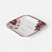 エレガントブルゴーニュ金ゴールド結婚ズ ペーパープレート (傾斜あり)