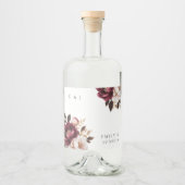 エレガントブルゴーニュ金ゴールド結婚ズ リキュールボトルラベル (正面)