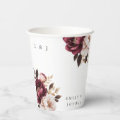 エレガントブルゴーニュ金ゴールド結婚ズ 紙コップ (裏面)