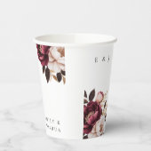 エレガントブルゴーニュ金ゴールド結婚ズ 紙コップ (左)