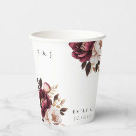 エレガントブルゴーニュ金ゴールド結婚ズ 紙コップ