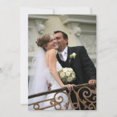 エレガントブルゴーニュ・ピンクグリッター結婚フローラの写真 サンキューカード (裏面)