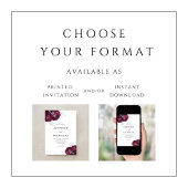 エレガントブルゴーニュ・プー結婚ニー 招待状