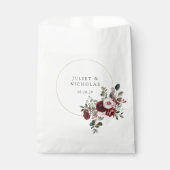 エレガントブルゴーニュ&赤面ウォーター色フローラ結婚ズ フェイバーバッグ (正面)