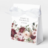 エレガントブルゴーニュ&赤面ウォーター色フローラ結婚ズ フェイバーボックス (正面サイド)