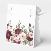 エレガントブルゴーニュ&赤面ウォーター色フローラ結婚ズ フェイバーボックス (裏面サイド)