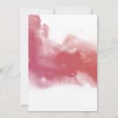 エレガントブルゴーニュ、赤面、桃結婚植物学 招待状 (裏面)