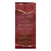 エレガントブルゴーニュ&金ゴールドアゲ結婚ートのメニュー ラックカード (正面)