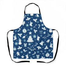 エレガントブルーのクリスマスパターン