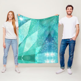 エレガントブルーアーティスティックフリースブランケット フリースブランケット