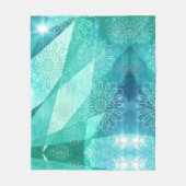 エレガントブルーアーティスティックフリースブランケット フリースブランケット (正面)