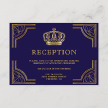 エレガントブルーゴールドオーナメントクラウンレセプション