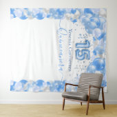 エレガントブルースパークル キンセアニエラバルーンアーチ タペストリー (インサイチュ(横))