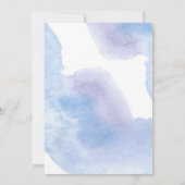 エレガントブルーフラワーカスタムズブライダルシャワー 招待状 (裏面)