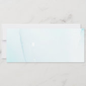 エレガントブルーフラワーパーソナライズされたブライダルシャワー 招待状 (裏面)