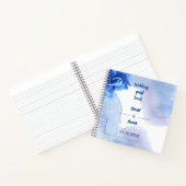 エレガントブルーフラワーパーソナライズされた結婚ズゲスト ノートブック (内部)