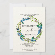 エレガントブルーフラワーパープルベリー結婚フローラ