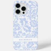 エレガントブルーフローラルボタニカル Case-Mate iPhoneケース (裏面)