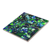 エレガントブルーベリ絵を描ー水色 タイル (側面)