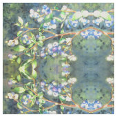 エレガントブルーベ絵を描リー ファブリック (クローズアップ)