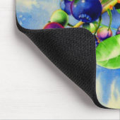 エレガントブルーベ絵を描リー マウスパッド (コーナー)