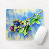 エレガントブルーベ絵を描リー マウスパッド (マウス)