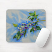 エレガントブルーベ絵を描リー マウスパッド (マウス)