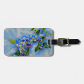 エレガントブルーベ絵を描リー ラゲッジタグ (正面横)