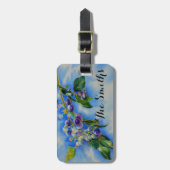エレガントブルーベ絵を描リー ラゲッジタグ (正面縦)