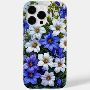 エレガントブルーボタニカルフラワーデザイン、ソフトな自然 Case-Mate iPhone 14 PRO MAXケース