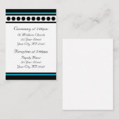 エレガントブルー点々のあるゲストリファレンスカード エンクロージャーカード (正面/裏面)